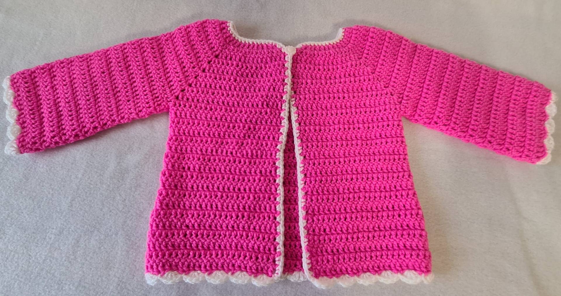 Baby Häkeljacke/ Strick-Kinderjacke/ Cardigan/ Handgestrickt/ Gehäkelt von GerlindesStrickhobby