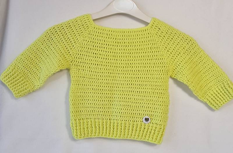 Kinder Pullover/ Baby Häkelpullover/ Strick-Kinderjacke/ Cardigan/ Handgestrickt/ Gehäkelt von GerlindesStrickhobby