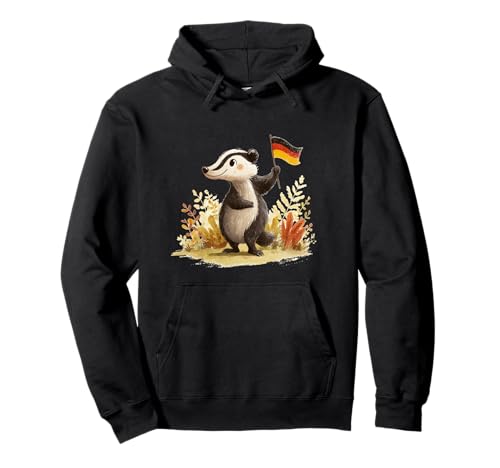 Lustiges Dachs mit Deutschlandflagge Kostüm für Jungen und Mädchen Pullover Hoodie von German Badger Outfit