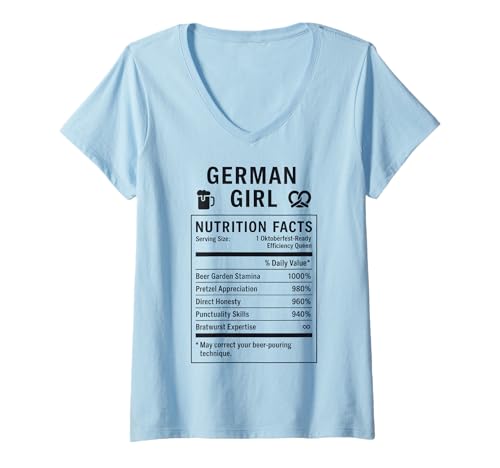 Damen Stolze deutsche Frauen mit Deutschen Wurzeln T-Shirt mit V-Ausschnitt Damen Stolze deutsche Frauen mit Deutschen Wurzeln T-Shirt mit V-Ausschnitt von German Cultural Gifts For Women