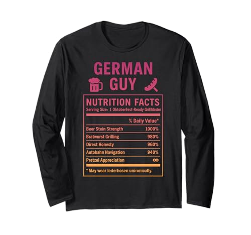 Lustige deutsche Männer Langarmshirt Lustige deutsche Männer Langarmshirt von German Culture Gifts for Men of German