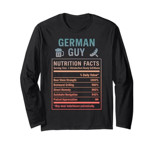Lustige deutsche Männer Langarmshirt Lustige deutsche Männer Langarmshirt von German Culture Gifts for Men of German