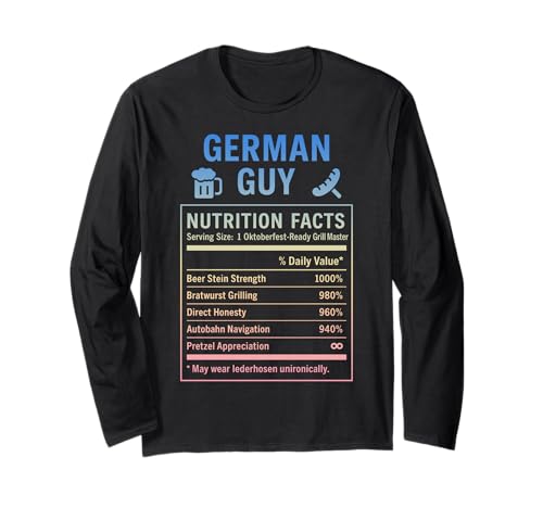 Lustige deutsche Männer Langarmshirt Lustige deutsche Männer Langarmshirt von German Culture Gifts for Men of German