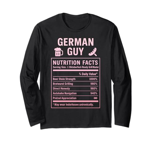 Lustige deutsche Männer Langarmshirt Lustige deutsche Männer Langarmshirt von German Culture Gifts for Men of German