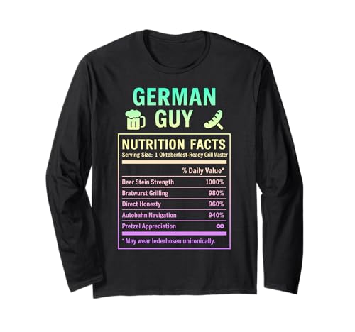 Lustige deutsche Männer Langarmshirt Lustige deutsche Männer Langarmshirt von German Culture Gifts for Men of German