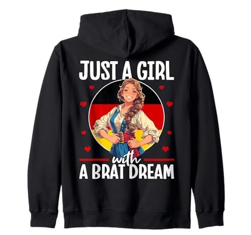 Nur EIN Mädchen mit Einer Göre, Traum, Lustiger Deutscher Frauenhumor Kapuzenjacke von German Humor Deutschland Designs for Germany Lover