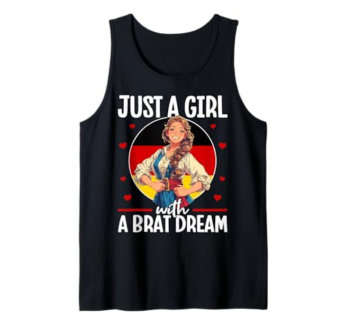 Nur EIN Mädchen mit Einer Göre, Traum, Lustiger Deutscher Frauenhumor Tank Top von German Humor Deutschland Designs for Germany Lover