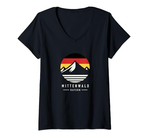 Damen Mittenwald Deutschland | Mittenwald Deutschland | Mittenwald T-Shirt mit V-Ausschnitt von German Mountain Apparel Co.
