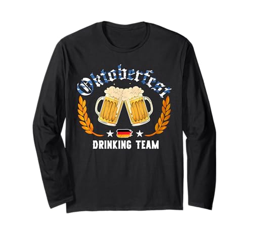 Oktoberfest Trinkteam 2025 Oktoberfest Kostüm Herren Damen Langarmshirt Oktoberfest Trinkteam 2025 Oktoberfest Kostüm Herren Damen Langarmshirt von German Oktoberfest Drinking Team 2025 Costume