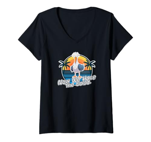 Damen Funny Now We Have The Salad, Jetzt haben wir den Salat T-Shirt mit V-Ausschnitt Damen Funny Now We Have The Salad, Jetzt haben wir den Salat T-Shirt mit V-Ausschnitt von German Sayings jetzt haben wir den Salat