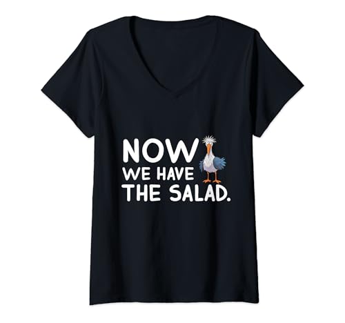 Damen Now We Have The Salad, Jetzt haben wir den Salat lustig T-Shirt mit V-Ausschnitt Damen Now We Have The Salad, Jetzt haben wir den Salat lustig T-Shirt mit V-Ausschnitt von German Sayings jetzt haben wir den Salat
