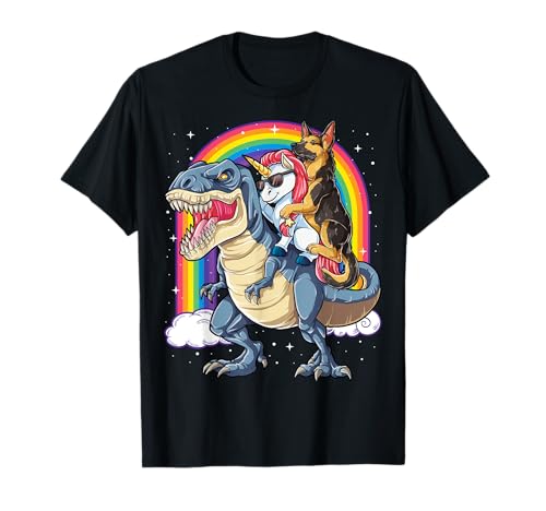 German Shepherd Unicorn Riding Dinosaur T rex Gift Men Women T-Shirt German Shepherd Unicorn Riding Dinosaur T rex Gift Men Women T-Shirt von German Shepherd DU Clothing