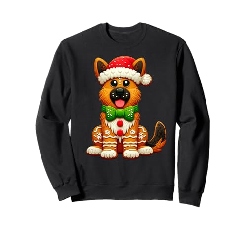 Lebkuchenmann Deutscher Schäferhund Weihnachten Damen Herren Kinder Sweatshirt Lebkuchenmann Deutscher Schäferhund Weihnachten Damen Herren Kinder Sweatshirt von German Shepherd Lovers Christmas Cookie Costume
