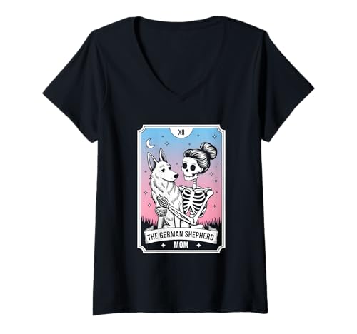 Damen Die Mutter des Deutschen Schäferhundes T-Shirt mit V-Ausschnitt Damen Die Mutter des Deutschen Schäferhundes T-Shirt mit V-Ausschnitt von German Shepherd Mama Tarot