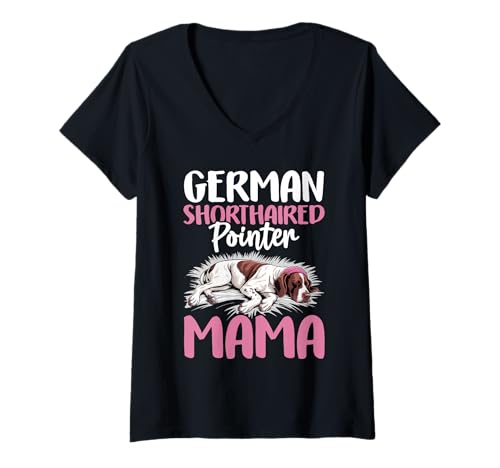 Damen Deutsch Kurzhaar Zeiger Hund T-Shirt mit V-Ausschnitt Damen Deutsch Kurzhaar Zeiger Hund T-Shirt mit V-Ausschnitt von German Shorthaired Pointer Gifts for Men and Women