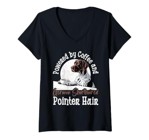 Damen Deutsch Kurzhaar Zeiger Hund T-Shirt mit V-Ausschnitt Damen Deutsch Kurzhaar Zeiger Hund T-Shirt mit V-Ausschnitt von German Shorthaired Pointer Gifts for Men and Women