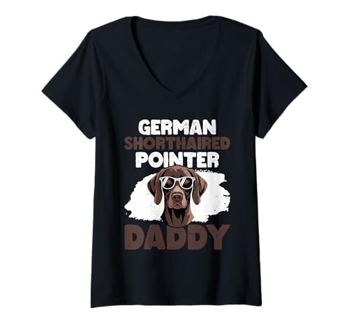 Damen Deutsch Kurzhaar Zeiger Hund T-Shirt mit V-Ausschnitt Damen Deutsch Kurzhaar Zeiger Hund T-Shirt mit V-Ausschnitt von German Shorthaired Pointer Gifts for Men and Women