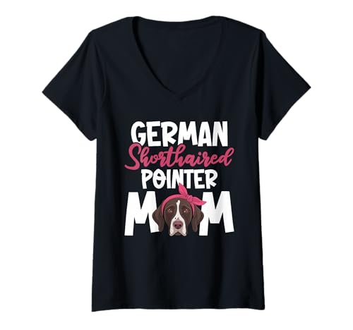 Damen Deutsch Kurzhaar Zeiger Hund T-Shirt mit V-Ausschnitt Damen Deutsch Kurzhaar Zeiger Hund T-Shirt mit V-Ausschnitt von German Shorthaired Pointer Gifts for Men and Women