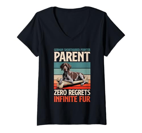 Damen Deutsch Kurzhaar Zeiger Hund T-Shirt mit V-Ausschnitt Damen Deutsch Kurzhaar Zeiger Hund T-Shirt mit V-Ausschnitt von German Shorthaired Pointer Gifts for Men and Women
