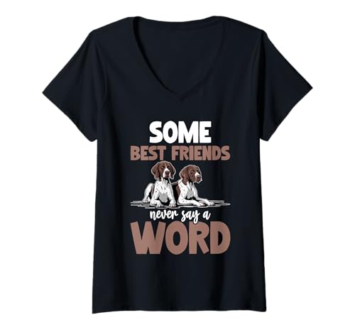 Damen Deutsch Kurzhaar Zeiger Hund T-Shirt mit V-Ausschnitt Damen Deutsch Kurzhaar Zeiger Hund T-Shirt mit V-Ausschnitt von German Shorthaired Pointer Gifts for Men and Women