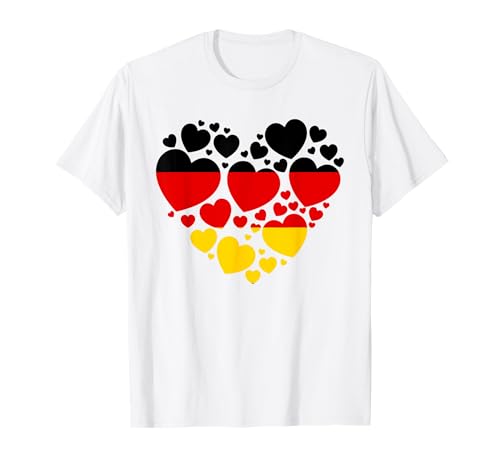 Deutschland Flagge Herz Idee für Frauen & Deutsche Flagge Erbe T-Shirt Deutschland Flagge Herz Idee für Frauen & Deutsche Flagge Erbe T-Shirt von German Souvenirs & Deutschland Flag Tees For Women