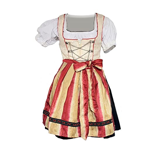 3-teilig Mini Dirndl Set Dirndel Dirndlbluse & dirndlschürze, Größe:40 von German Wear