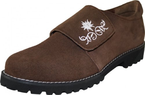 German Wear Haferlschuhe Damen Trachtenschuhe leicht Lederschuhe Schuhe Bestickt Edelweiss in braun 37 EU von German Wear