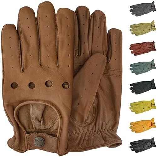 German Wear, Herren Driving Autofahrer-Handschuhe Lederhandschuhe (Karamell, 10=XL) von German Wear