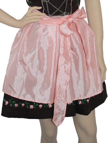 German Wear Dirndl Dirndlschürze Dirndel Trachtenschürze glänzend ROSA, Größe:38-40 von German Wear