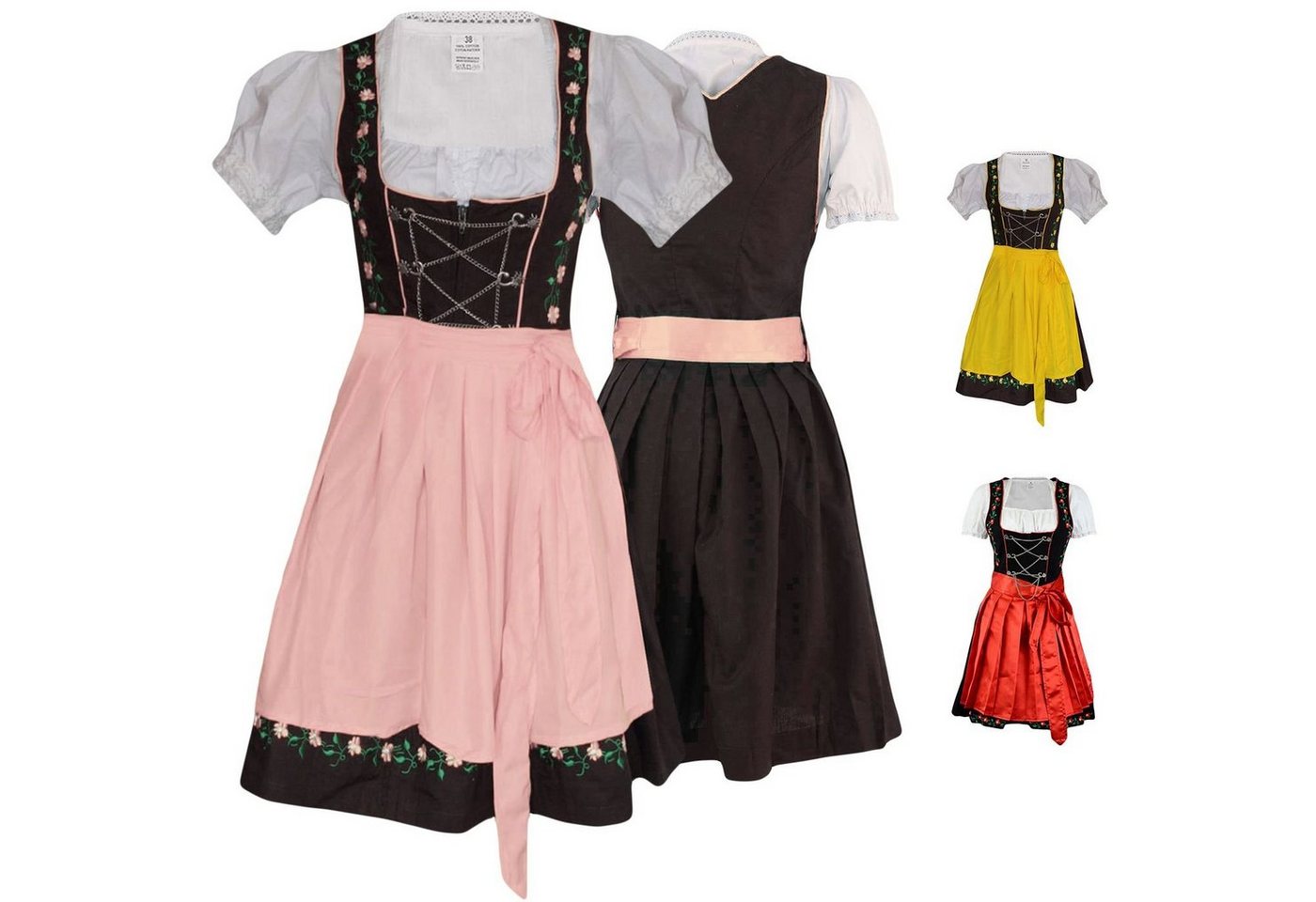 German Wear Dirndl GW1308 3-teiliges Mini Dirndl Dirndel Trachtenkleid von German Wear