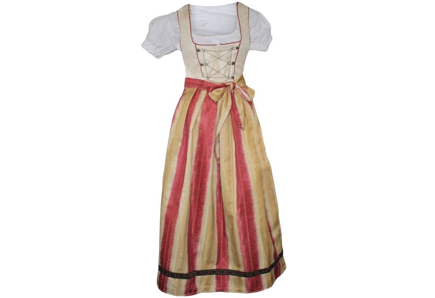 German Wear Dirndl GW1350 3-teilig Dirndlset Lang-Dirndl Creme/Schwarz von German Wear