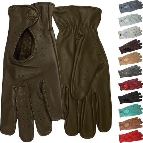 German Wear Unisex Damen & Herren Autofahrer-Handschuhe Autofahrerhandschuhe Lederhandschuhe Autohandschuhe von German Wear