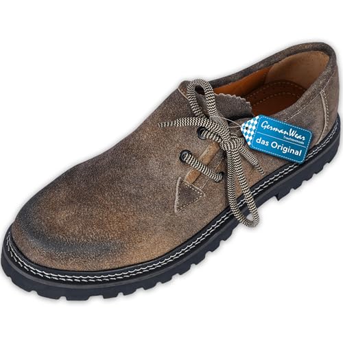 German Wear Haferlschuhe Trachtenschuhe Original Handmachart Trachten Lederschuhe aus Wildleder Echtleder Schuhe (Antikbraun, EU Schuhgrößensystem, Erwachsene, Numerisch, M, 44) German Wear Haferlschuhe Trachtenschuhe Original Handmachart Trachten Lederschuhe aus Wildleder Echtleder Schuhe (Antikbraun, EU Schuhgrößensystem, Erwachsene, Numerisch, M, 44) von German Wear