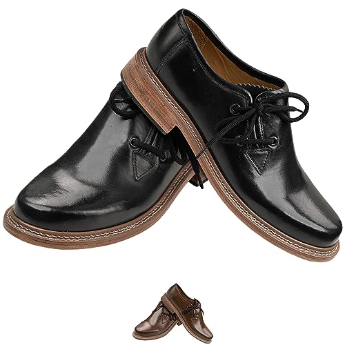 German Wear Haferlschuhe mit Ledersohle Trachtenschuhe Schuhplattler Tanz Schuhe 41 EU Schwarz von German Wear