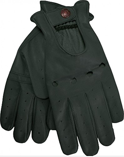 German Wear Herren Driving Autofahrer-Handschuhe Lederhandschuh in dunkelgruen L von German Wear