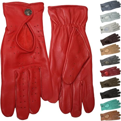 German Wear Unisex Damen & Herren Autofahrer-Handschuhe Autofahrerhandschuhe Lederhandschuhe Autohandschuhe von German Wear