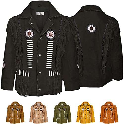 German Wear Herren Indianer Westernjacke Reiter Jacke Western-Lederjacke Tracht jacke, 50, Schwarz German Wear Herren Indianer Westernjacke Reiter Jacke Western-Lederjacke Tracht jacke, 50, Schwarz von German Wear