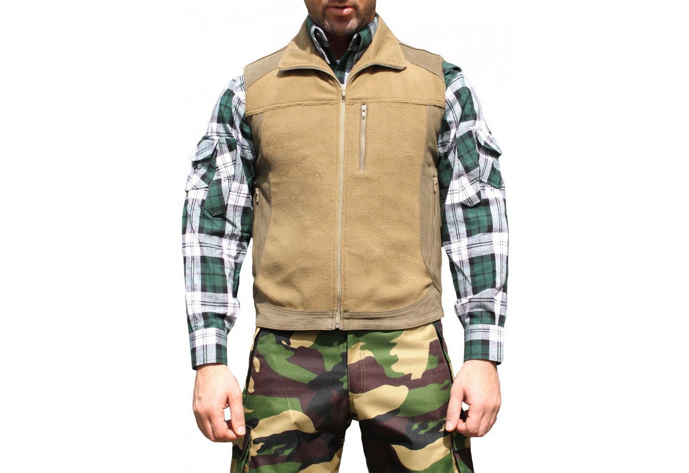 German Wear Jagdweste GW6510 Jagdgrün Jagdweste Fleeceweste Jagdgrün von German Wear