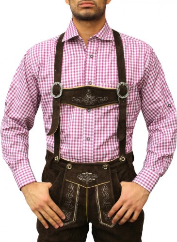 German Wear Karo Bayerisches Trachtenhemd Hemd für Lederhosen Trachtenmode Lila/kariert, Hemdgröße:XL German Wear Karo Bayerisches Trachtenhemd Hemd für Lederhosen Trachtenmode Lila/kariert, Hemdgröße:XL von German Wear