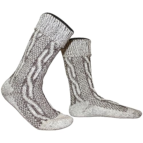 German Wear Kinder Trachtensocken Trachten Kindersocken Umschlag meliert, Kindersockengröße:27/28 von German Wear