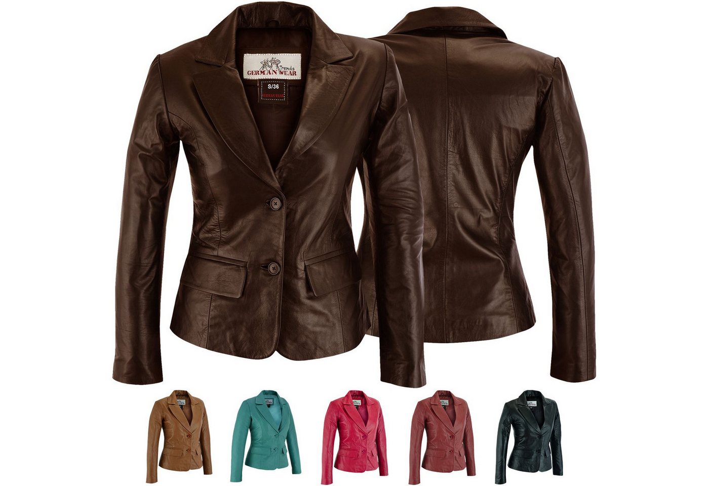 German Wear Lederblazer Trend422J Damen Lederblazer Lederjacke Blazer echtleder Jacke Lammnappa Leder von German Wear