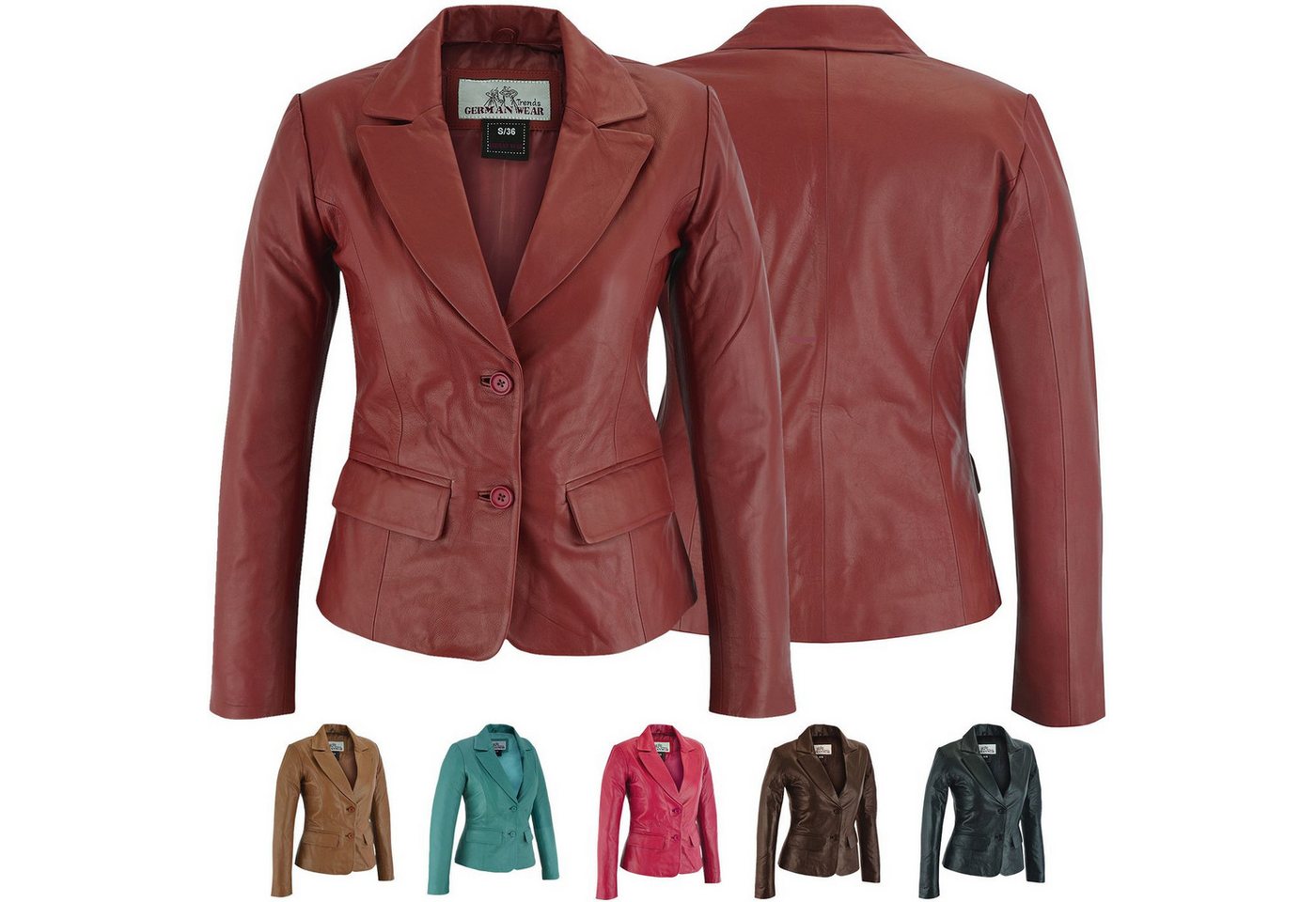 German Wear Lederblazer Trend422J Damen Lederblazer Lederjacke Blazer echtleder Jacke Lammnappa Leder von German Wear