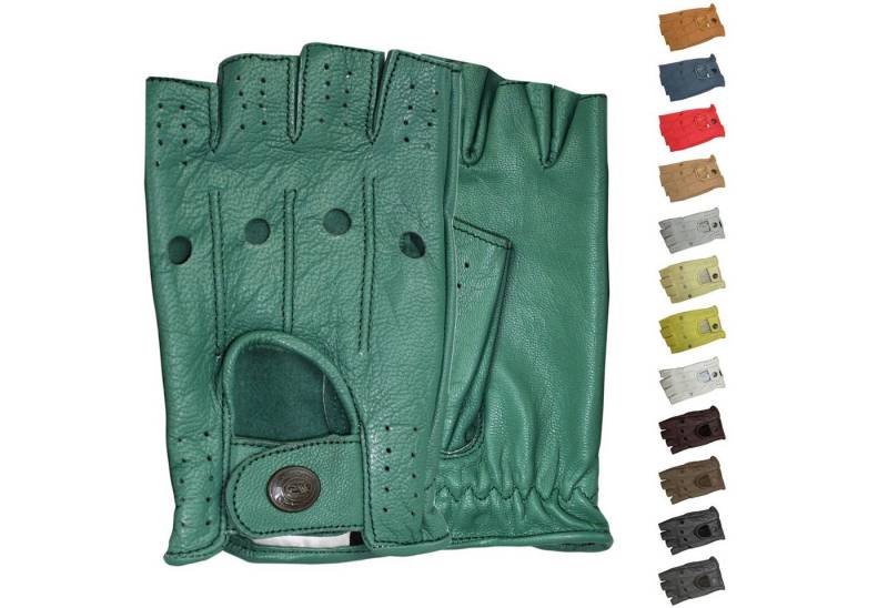 German Wear Lederhandschuhe Driving-GL3 Driving Halbfinger Fingerlose Autofahrer Lederhandschuhe echtleder von German Wear