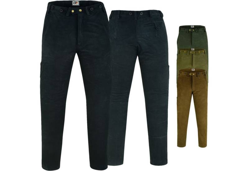 German Wear Lederhose GW604 Lange Jagdhose Jagdlederhose Jägerhose Nubukleder von German Wear