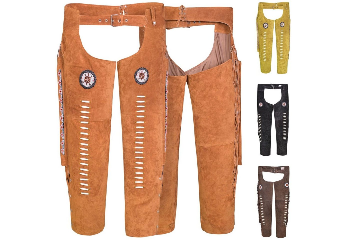 German Wear Lederhose GW957T Chaps Fransenhose Reiter Cowboy Western Lederchaps Lederhose German Wear Lederhose GW957T Chaps Fransenhose Reiter Cowboy Western Lederchaps Lederhose von German Wear