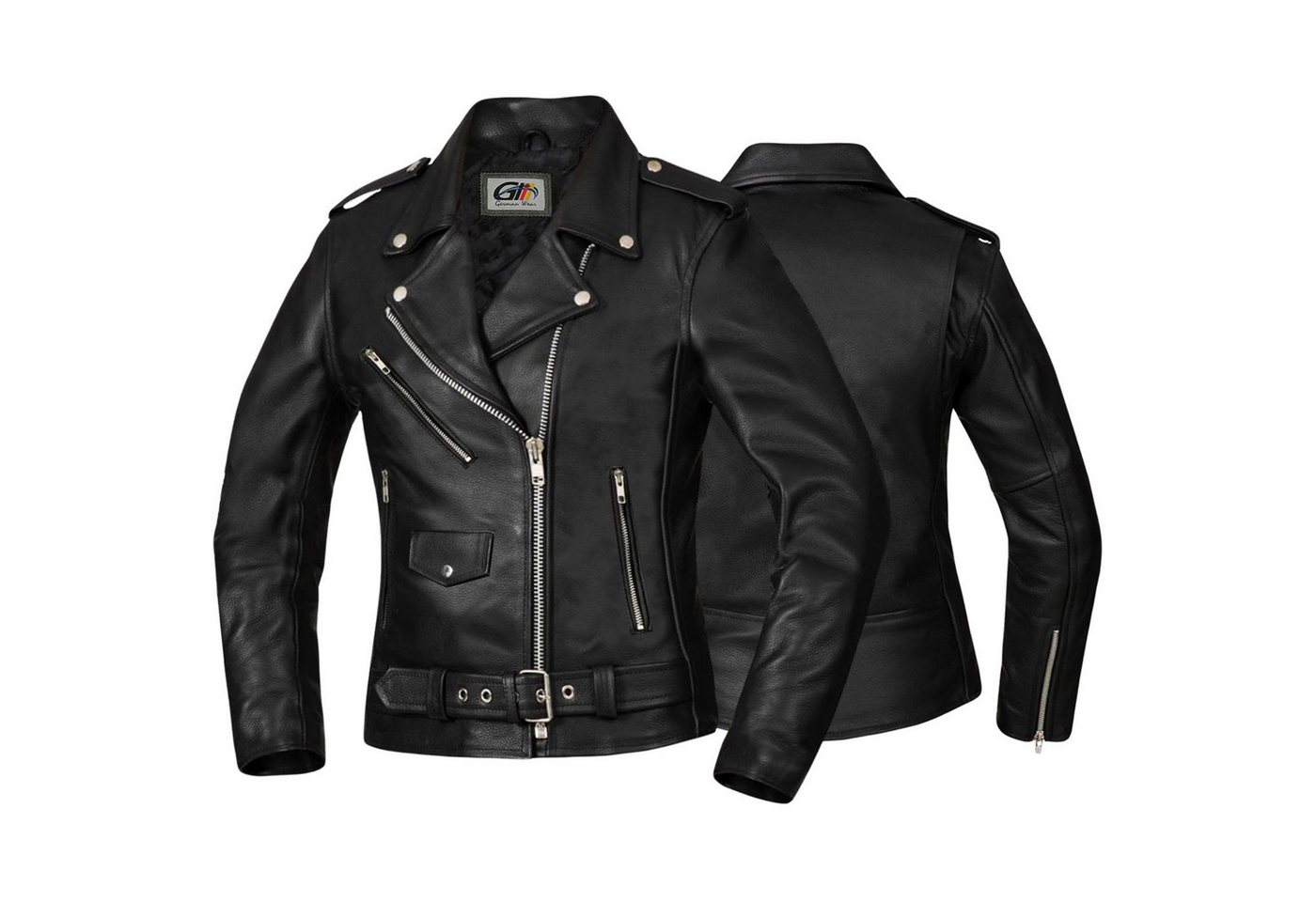 German Wear Motorradjacke GW422J D.Brando Damen Lederjacke Motorradjacke Rockerjacke Chopper jacke von German Wear