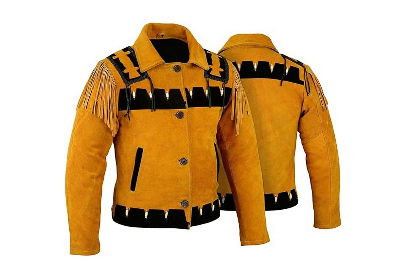 German Wear Lederjacke GW957J Western Reiter Lederjacke western Tracht Westernjacke Jacke Karneval von German Wear