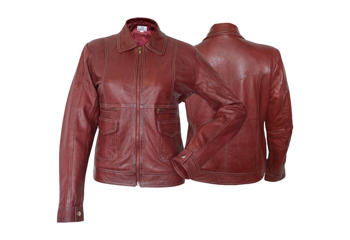 German Wear Lederjacke Trend 400J red Damen Lederjacke Jacke aus Lamm Nappa Leder Rot von German Wear