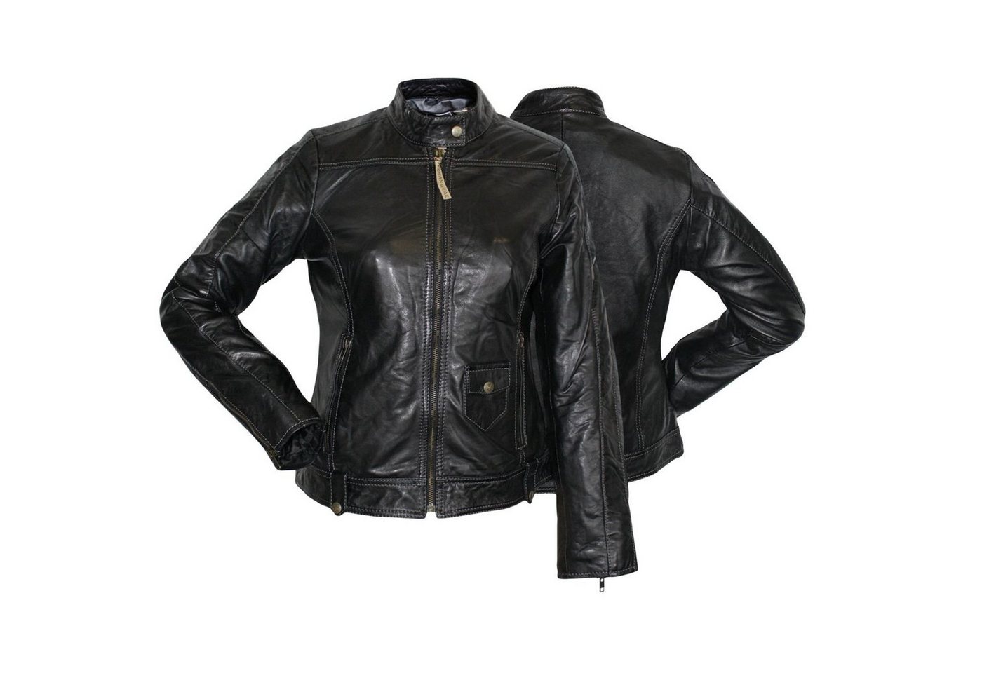 German Wear Lederjacke Trend 411J Damen Lederjacke Jacke aus Lamm Nappa Leder Schwarz von German Wear