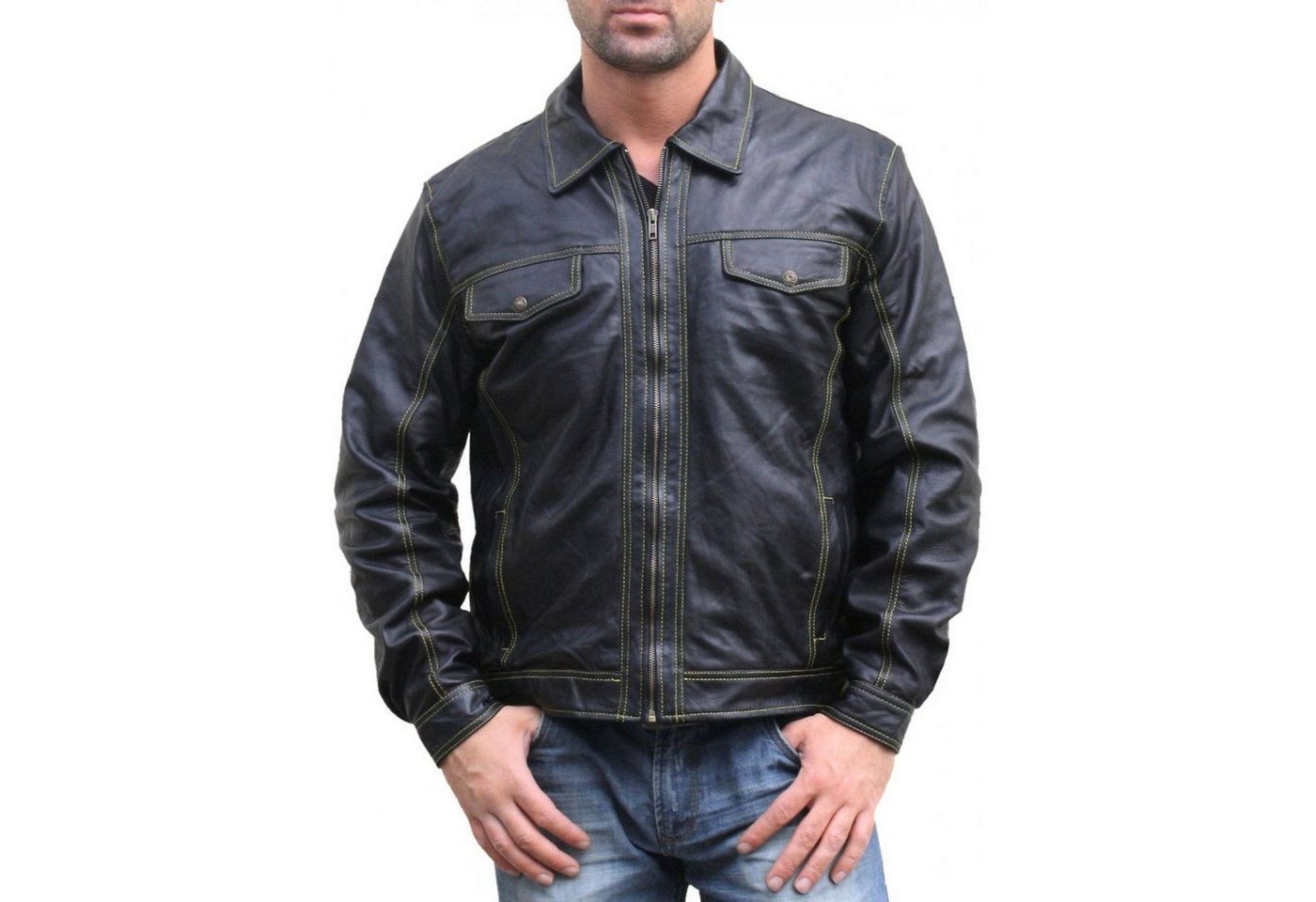 German Wear Lederjacke Trend 503J Lederjacke Jacke aus Lamm Nappa Leder Schwarz von German Wear